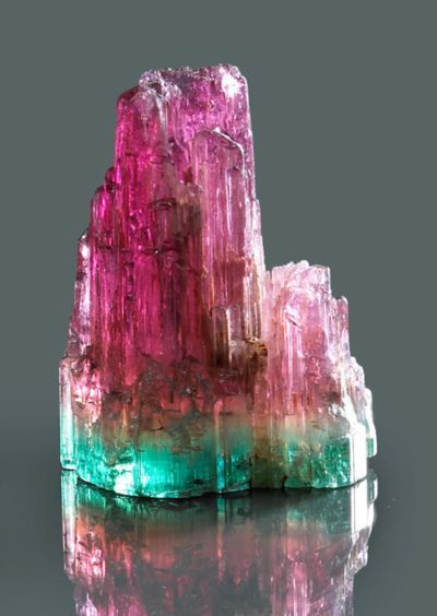 Nature and more — ggeology: Tourmaline // Madagascar Fine Minerals, Pretty Rocks, Crystal Magic, Beautiful Rocks, Mineral Stone, Minerals And Gemstones, Rocks And Gems, Watermelon Tourmaline, Precious Gems