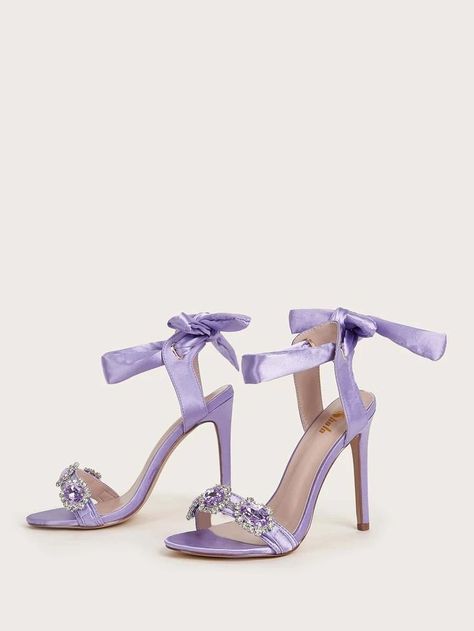 Quinceanera Heels, Lilac Heels, Lilac Shoes, Pretty Heels, Lavender Haze, Shoe Designs, Satin Shoes, 2000s Movies, Movies Aesthetic