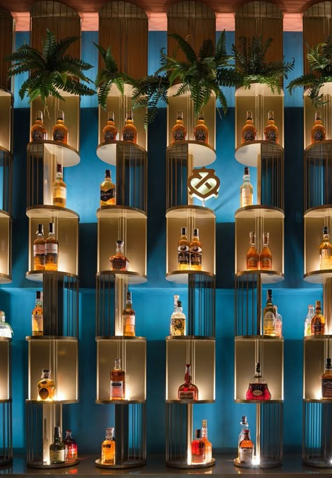 Gallery of MAROCANA | Loft Buro | Media - 8 Whisky Regal, Bar Lounge Design, Booth Lighting, Bar Deco, Bar Counter Design, Bar In Casa, Nightclub Design, Bar Interior Design, Luxury Bar