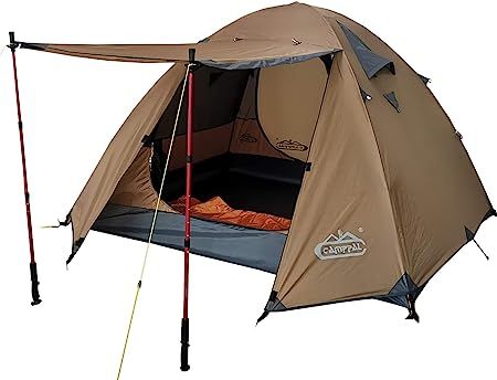 Camppal 2-3 Persons Four Seasons Freestanding Backpacking Tent with Wind/Rain/Storm/Snow/Waterproof, Double Layers, Double Doors, Front Vestibule, Roomy Space Fits for Outdoor Camping & Backping Camping Goals, Moto Camping, Tent Home, Best Tent, 3 Person Tent, 4 Season Tent, Two Person Tent, 4 Person Tent, Best Tents For Camping