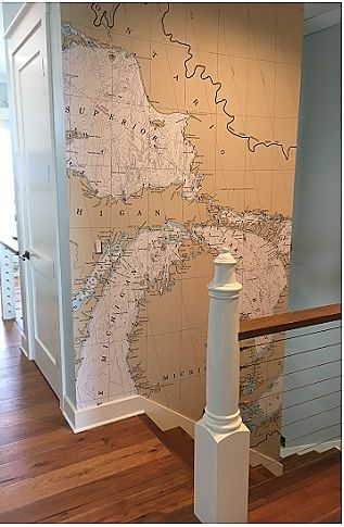 Chart Wallpaper, Nautical Room Decor, Nautical Decor Bedroom, Decor Marin, Wallpaper Studio, Nautical Interior, Nautical Room, Nautical Bedroom, Nautical Wallpaper