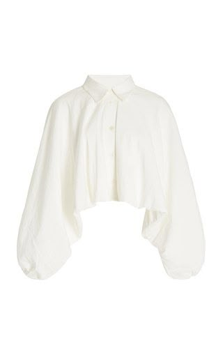 Linen Blend Shirt, Crop Shirt, Moda Operandi, Hijab Fashion, White Shirt, Designing Women, Linen Blend, Fashion Inspo Outfits, Fashion Branding