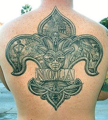 Fifty State Tattoos (And D.C. Too!). some of these are actually really cool. Saints Tattoo New Orleans, Louisiana Tattoo Ideas Men, Cajun Tattoo, Nola Tattoos Ideas, Louisiana Tattoos, Louisiana Tattoo Ideas, New Orleans Tattoo Ideas, Louisiana Tattoo, New Orleans Tattoo