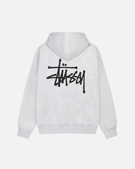 Basic Stüssy Zip Hoodie in ash heather – Stüssy Stüssy Hoodie, Stussy Logo, Stussy Hoodie, Mom Fall, Basic Hoodie, Short T Shirt, Wish List, White Hoodie, Zip Sweatshirt