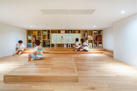 HIBINOSEKKEI+Youji no Shiro Construct OM Nursery Based on their Philosophy on Childcare - Architizer Journal Architecture For Kids, School Interior, Ibaraki, Planting Plan, Nursery School, School Building, School Architecture, Landscape Architect, Kids Design