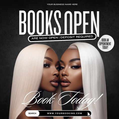 Hair Salon Flyer, Beauty Flyer, Booking Flyer, Hair Flyer, Flyer Design Inspiration, Black Photography, Social Media Images, Flyer Design Templates, Luxury Hair