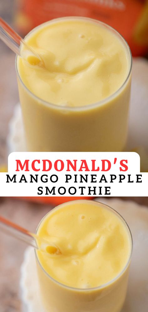 Mango Pineapple Smoothie Recipe, Pineapple Smoothie Healthy, Tropical Fruit Smoothie, Mango And Pineapple, Lifestyle Of A Foodie, Pineapple Smoothie Recipes, Mango Pineapple Smoothie, Batch Recipes, Mango Smoothie Recipes