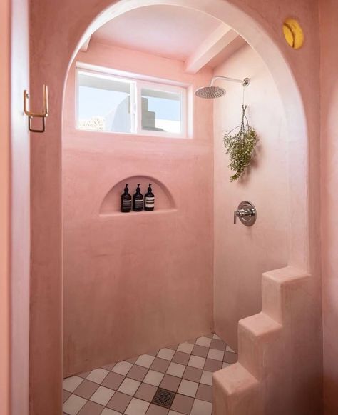 Tree Cabin, Room Deco, Bathroom Inspiration Decor, Pink Bathroom, Joshua Tree National Park, Dream House Interior, Dream Bathroom, Dream House Decor, Joshua Tree