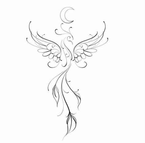 Phoinex Tattoos, Simple Phoenix Tattoo, Phoenix Tattoo Women, Tato Phoenix, Phoenix Back Tattoo, New Beginning Tattoo, Phoenix Tattoo Feminine, Small Phoenix Tattoos, Phoenix Tattoo Design