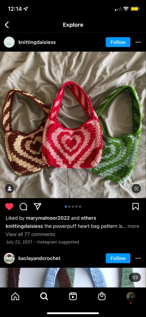 Powerpuff Crochet Bag, Crochet Powerpuff Heart Bag, Heart Crochet Bag, Powerpuff Heart, Heart Crochet, Powerpuff Girl, Puffed Heart, Heart Bag, Green Bag