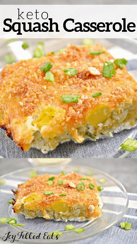 Keto Squash Casserole, Keto Squash, Tartiflette Recipe, Yellow Squash Casserole, Yellow Squash Recipes, Keto Veggies, Squash Casserole Recipes, Healthy Casserole, Carb Sides