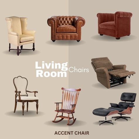 ✨ When you are asked “move that chair” do you know what the name of the chair is ? And if you decorate do you know the perfect accent chair that reflects the style and enhances the story line! Whether you’re sinking into the timeless luxury of a Chesterfield, enjoying movie nights in a cozy Recliner, or adding a touch of sophistication with a Wingback, we’ve got ideas. 🪑💫 From the classic elegance of a Club Chair to the modern vibe of a Lounge Chair, each piece is designed to bring both fu... Living Room Accent Chairs, Best Living Room, Perfect Chair, Timeless Luxury, Club Chair, Living Room Makeover, Modern Vibe, Accent Chairs For Living Room, Do You Know What