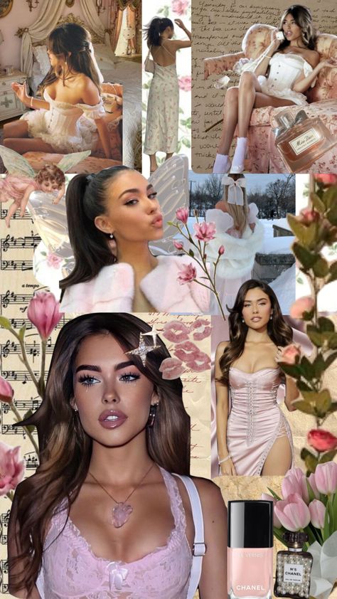 August Month Aesthetic, Madison Beer Collage, Beer Wallpaper, Swan Pictures, Vintage Moodboard, Madison Beer Style, Pink Fits, Model Aesthetic, Arab Fashion