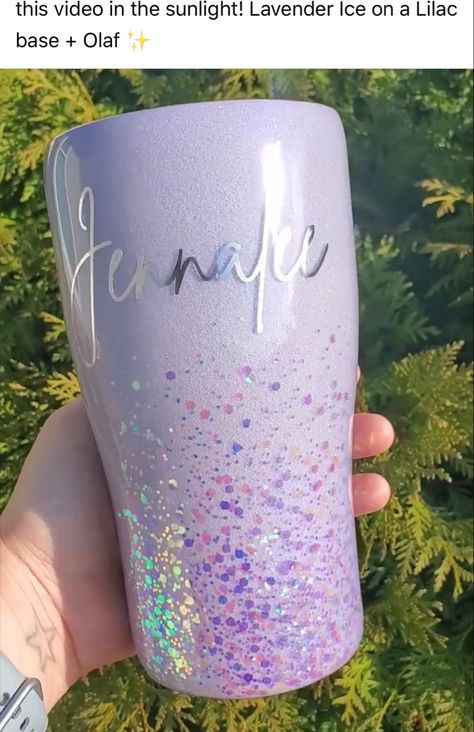 Basic Glitter Tumbler, Silver Glitter Tumblers, Lavender Tumbler, Purple Epoxy Tumbler, Pink And Purple Glitter Tumbler, Lavendar Glitter Tumbler, Yeti Cup Designs, Rhinestone Projects, Yeti Cup