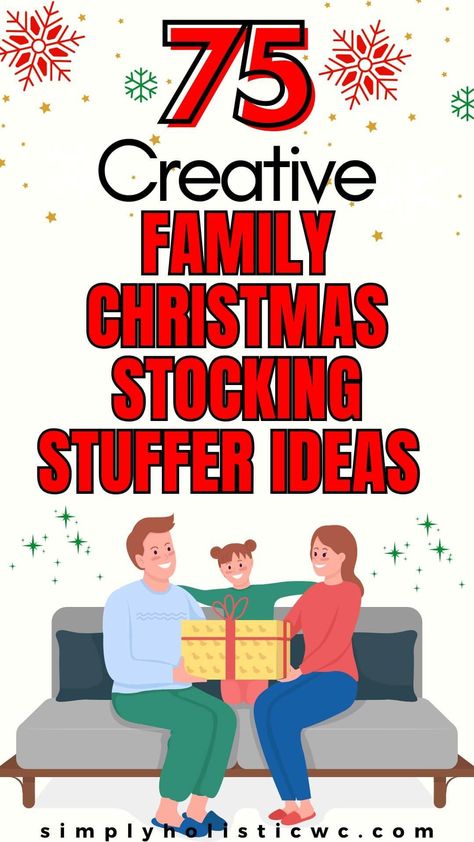 75 Christmas Stocking Stuffers Everyone Will Love! - Simply Holistic Wellness Family Stocking Stuffer Ideas, Christmas Stocking Stuffer Ideas, Stocking Fillers For Adults, Stocking Stuffers For Adults, Unique Christmas Stockings, Family Christmas Stockings, Christmas Gifts For Adults, Stocking Stuffers For Teens, Fun Christmas Activities