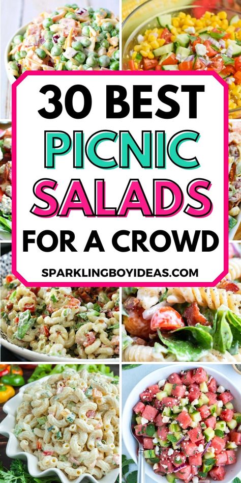 Summer Picnic Salads, Picnic Salad Recipes, Salads For Picnics, Picnic Salads, Healthy Picnic Foods, Best Picnic Food, Easy Picnic Food, Picnic Side Dishes, Summer Picnic Food