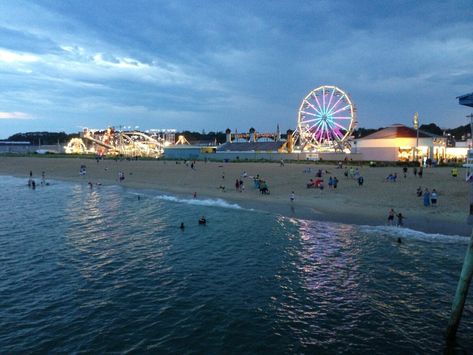 Old Orchard Beach Maine, Trip To Maine, Old Orchard Beach, Old Orchard, Beach Night, The Trip, Amusement Park, My Happy Place, My Daughter