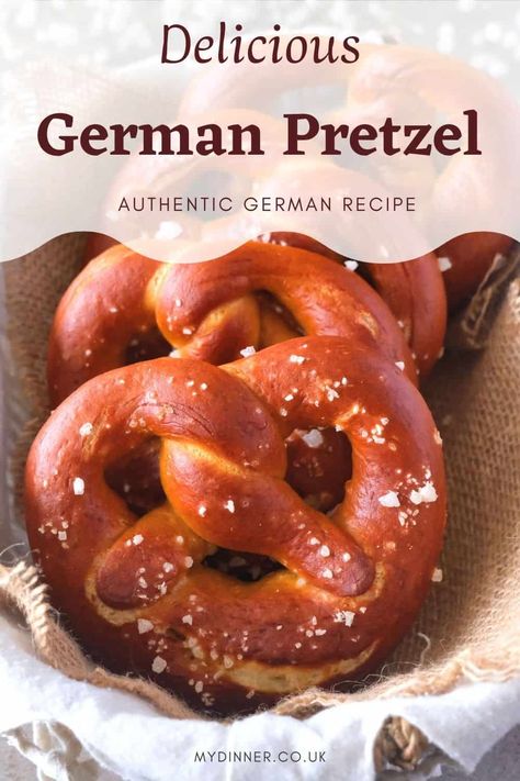 Authentic German Pretzel Recipe, German Pretzel Recipe, German Pretzels, Easy German Recipes, Pretzel Recipe, Savoury Snacks, Uk Recipes, Homemade Soft Pretzels, Bread Shaping