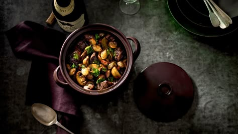 Beef Bourguignon Recipe - NYT Cooking French Beef Bourguignon, Beef Bourguignon Recipe, Nyt Recipes, Pearl Onions, Recipes Main Dishes, Dark Meat, Mushroom And Onions, Nyt Cooking, French Recipes