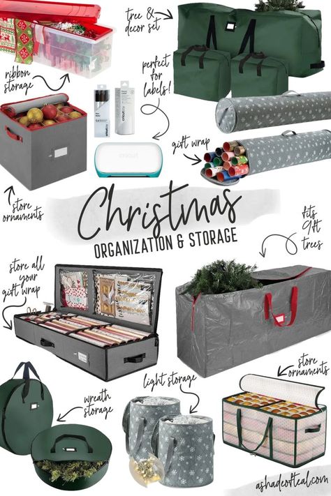 Holiday & Christmas Organization & Storage Finds. Shop my favorite picks for affordable Holiday & Christmas Organization & Storage. Christmas Decorations Organization, Christmas Wrapping Organization, Christmas Storage Ideas Organizing, Organize Holiday Decor Storage Ideas, Christmas Decoration Organization, Holiday Decoration Storage, Christmas Organization Storage, How To Store Christmas Decorations, Christmas Storage Organization