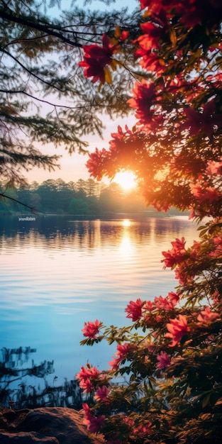 Nascer do sol sobre um lago sereno com f... | Premium Photo #Freepik #photo #paisagem #paisagem-natureza #serenidade #paisagem-bonita Relaxing Images, Natural Photo, Beautiful Landscape Photography, Radha Krishna Art, Beautiful Sunrise, Landscape Nature, Spiritual Life, Nature Images, Beautiful Nature Pictures