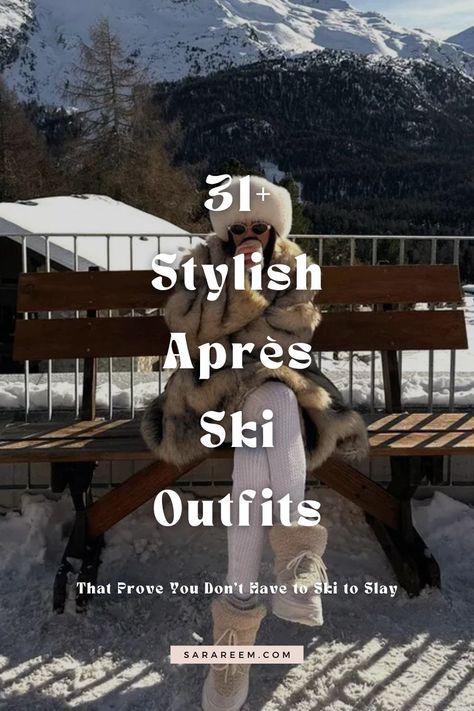 Looking for chic après ski outfits and trendy ski outfits for women? I've rounded up 31+ dreamy ideas to elevate your skiing aesthetic outfits game. Whether you're planning an après ski outfit party or just love cozy après ski style, these looks will have you slaying from the slopes to the lodge. Think luxe knits, stylish puffers, and snow-ready boots that blend comfort and fashion. Explore the ultimate après ski outfit inspo and nail that ski town outfit vibe this winter! Snow Outfits For Women Ski, Ski Apres Outfit, After Ski Outfit, Trendy Ski Outfits, Ski Weekend Outfit, Apres Ski Outfit Party, Ski Town Outfits, Ski Outfit Aesthetic, Ski Lodge Outfit