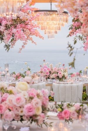 Pink Seaside Wedding at Montage Laguna Beach in Laguna Beach, California | 22 more photos on PartySlate Montage Laguna Beach Wedding, Blush Beach Wedding, Pink Beach Wedding, Duke Images, Beach Wedding Pink, Montage Laguna Beach, Simple Beach Wedding, Dream Beach Wedding, Cascading Flowers