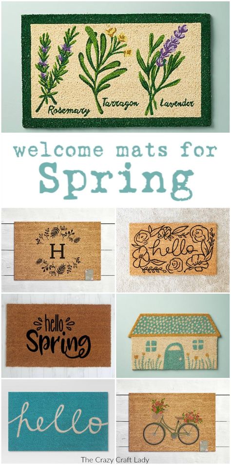 Shop my favorite spring welcome mats – these colorful buys are the easiest way to change up your home decor for spring. Welcome visitors to your home with a cheery spring outdoor doormat. #springdecor #Spring #outdoorspringdecor Spring Welcome Mat, Spring Door Mat, Spring Doormat, Outdoor Mats, Edible Crafts, Spring Outdoor, Diy Holiday Decor, Easter Activities, Spring Home Decor