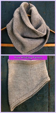 Free Pattern Knitting, Bandana Cowl, Outlander Knitting Patterns, Knit Cowl Pattern, Knit Cowl Pattern Free, Outlander Knitting, Baby Booties Knitting Pattern, Cowl Knitting, Cowl Knitting Pattern