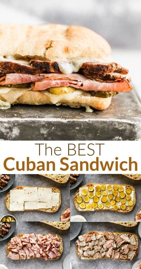 Sandwich Cubano, Citrus Fruit Salad, Cuban Sandwich Recipe, Cubano Sandwich, Cuban Bread, Spanish Foods, Mustard Pickles, Cuban Food, Rican Food