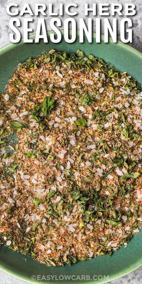 Garlic And Herb Seasoning Recipe, Mrs Dash Seasoning, Chicken Seasoning Recipes, Homemade Dry Mixes, Garlic Herb Chicken, Homemade Spice Mix, Spice Blends Recipes, Spice Mix Recipes, Seasoning And Spice