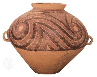 Yangshao culture: funerary urn Pots Drawing, Pottery Patterns, Coil Pots, Cradle Of Civilization, Ethnographic Art, Ancient Pottery, Chinese Pottery, Chinese Ceramics, Clay Pot