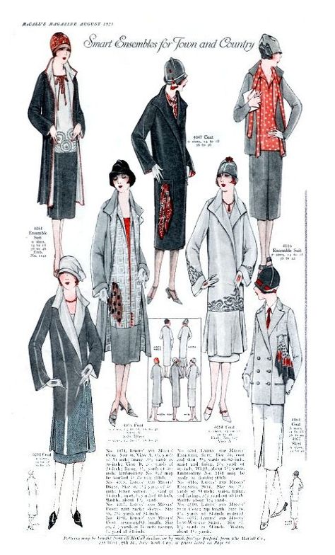 McCalls Fashion Magazine History Images Issue August 1925 | Fashion-Era 1925 Fashion, Butterick Dress Patterns, 1920s Outfits, Fashion Designers Famous, 1920 Fashion, Fashion Silhouette, 20th Century Fashion, History Images, 20s Fashion