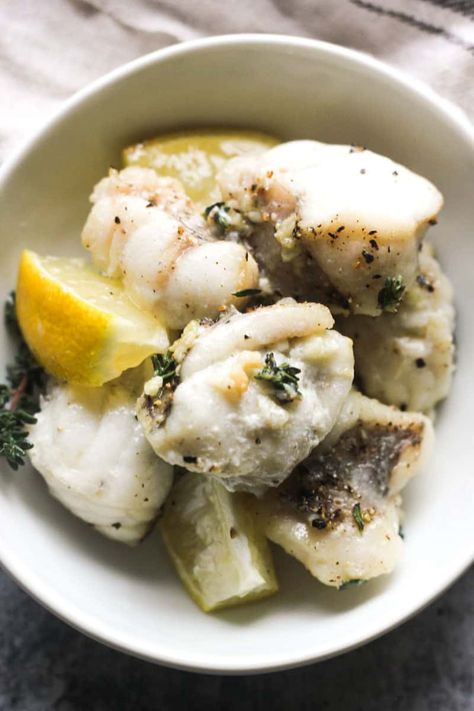 Air Fryer Monkfish Recipe - The Top Meal Monkfish Recipe, Monkfish Recipes, Fresh Fish Recipes, Monk Fish, Air Fryer Fish Recipes, Seasoned Butter, Garlic Butter Sauce, Air Fryer Healthy, White Fish