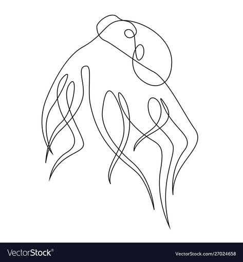 Octopus Vector, Giant Octopus, Octopus Illustration, Single Line Drawing, Octopus Tattoo, Continuous Line Drawing, Continuous Line, Mini Tattoos, Minimalist Style