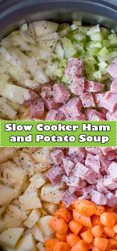 Ham And Potato Soup Crockpot Easy, Potato And Ham Soup Crockpot, Slow Cooker Ham And Potato Soup, Crockpot Potato And Ham Soup, Ham And Potato Soup Crockpot, Crockpot Ham And Potato Soup, Potato Soup Slow Cooker, Crockpot Supper, Ham Potato Soup