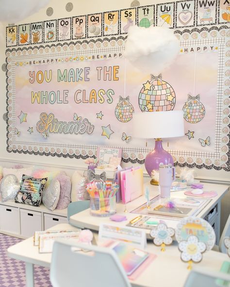 We are making the whole class shine this year with our Shimmer Pop collection! From composition notebooks to friendship beads, this theme is fun from beginning to end! 🔗 in our bio to shop! #classroomdecor #classroomdoordecoration #pastelclassroom #classroomideas #pastelaesthetic Room Preppy, Pastel Classroom, Dream Classroom, Composition Notebooks, Primary Teaching, Studio Inspiration, Door Decorations Classroom, Class Room, Pop Collection