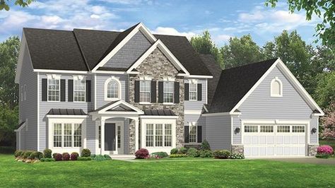 Home Plan HOMEPW77540 - 3017 Square Foot, 4 Bedroom 2 Bathroom Colonial Home with 2 Garage Bays | Homeplans.com Bathroom Colonial, Colonial House Floor Plans, Colonial Floor Plans, Bloxburg Layout, House Plans Colonial, Colonial Style House Plans, Colonial House Plans, Colonial Homes, Colonial Exterior