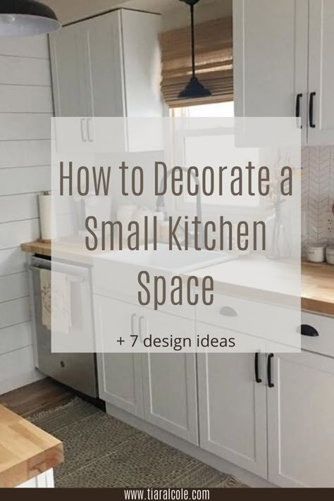 Add More Space To Kitchen, Small Kitchen Details, Small Kit Hen Decor Ideas, Decorating Small Kitchen Countertops, Kitchen Countertop Decor Ideas Small Spaces, Apartment Size Kitchens, Kitchen Counter Decor Ideas Simple Modern, 3.5m Wide Kitchen, Kitchen Ideas For Small Spaces On A Budget Simple