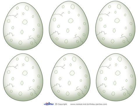 You can print these thank you cards on colored paper or print on white paper and let your kids color in, add glitter, stickers, and even attach a litt... Egg Printable, Dinosaur Theme Preschool, Egg Pictures, Dino Eggs, Dinosaur Printables, Dinosaur Egg, Dinosaur Images, Felt Books, Dinosaur Crafts