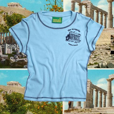 Vintage Souvenir Shirt, Cute Running Outfit, Thrift List, Thrift Wishlist, Running Outfit, Soft Clothing, The Acropolis, Vintage Graphic Tees, Souvenir Shop