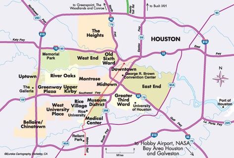 Best Ways To Propose, Houston Map, Houston Neighborhoods, George Bush Intercontinental Airport, Visit Houston, Metro Rail, Houston City, Travel Tools, Tourist Map