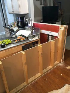 Lower A Breakfast Bar, How To Lower Kitchen Bar To Counter Height, Removing Two Tier Counter, Two Tier Kitchen Island To One Level, Lower Bar To Counter Height, Kitchen Bar Makeover, Lowering Kitchen Bar To Counter Height Before And After, Raised Kitchen Bar Counter, Extend Countertop Kitchen