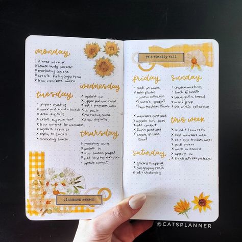 September Weekly Spread ☀️ Loving the yellow tones for this month 😍 . 🔖Autumn Quote Stickers from my shop! . #bujoweeklyspread #bujo #bulletjournal September Weekly Spread, Autumn Quote, Bujo Weekly Spread, Autumn Quotes, Weekly Spread, Yellow Tones, Quote Stickers, Lower Body Workout, Marketing Courses