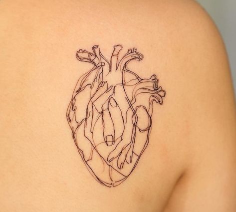 Anatomy Back Tattoo, Meanfull Tattoo, Heart On Shoulder Tattoo, Stop Thinking Tattoo, Human Anatomy Tattoo, Anatomically Correct Heart Tattoo, Head And Heart Tattoo, Amygdala Tattoo, Anatomy Heart Tattoo