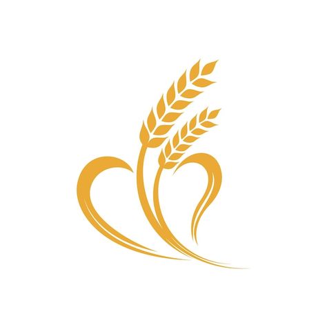 Cereal Logos, Logo Rice, Wheat Drawing, Golden Rice, Rice Flakes, Wheat Rice, Agriculture Logo, Wall Drawing, Rice Grain