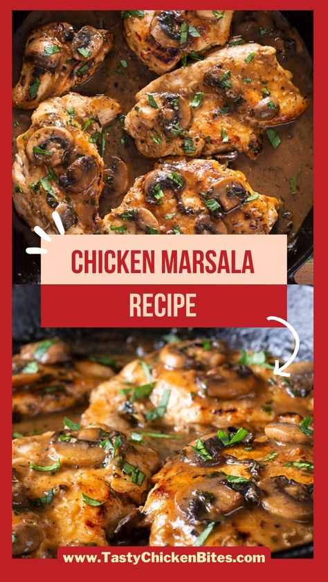 Chicken Marsala Recipe is a classic Italian-American dish made with tender chicken breasts, earthy mushrooms, and a rich, creamy Marsala wine sauce this recipe serves 4, takes about 30 minutes to prepare, and delivers a restaurant-quality meal perfect for any occasion. Chicken Marsala Instant Pot, Best Chicken Marsala Recipe, Chicken Marsala Recipe, Chicken Marsala Easy, Marsala Recipe, Chicken Casseroles, Marsala Chicken Recipes, Tasty Chicken, Marsala Wine