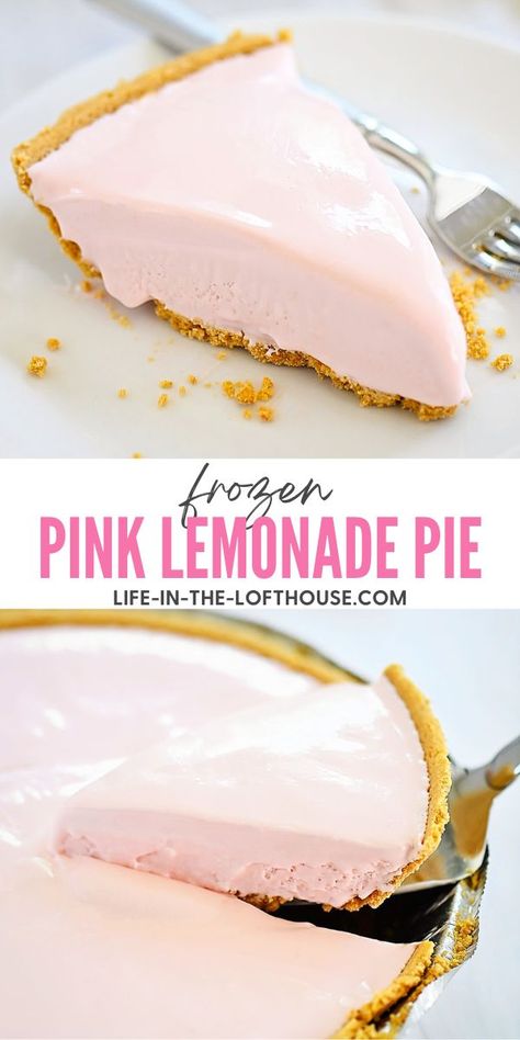 Southern Living Frozen Lemonade Pie, Lemonaid Pie, Frozen Pink Lemonade, Pink Recipes, Frozen Lemonade Pie, Pink Lemonade Pie, Lime Dessert Recipes, Whip Recipes, Frozen Deserts