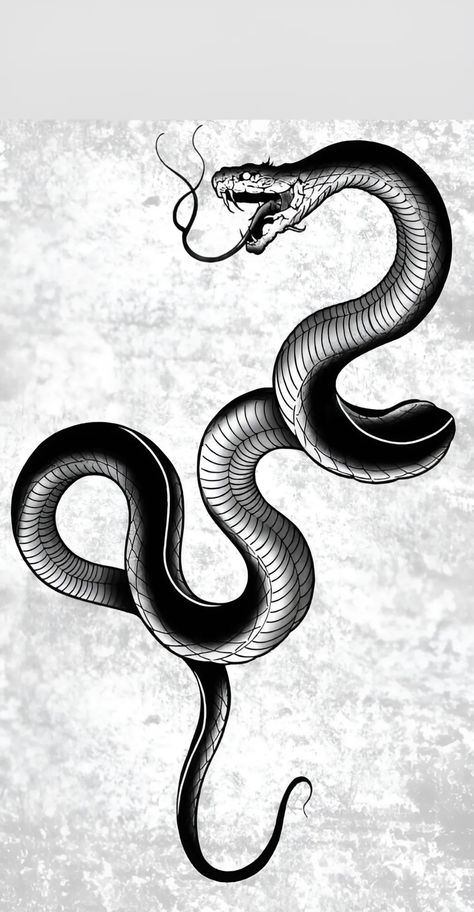 Snake Tattoo Large, Water Snake Drawing, Apophis Tattoo, Snake Shoulder Tattoo Women, Angry Snake Tattoo, Tattoo Ular, Snake Front View, Dark Snake Tattoo, Snake Drawing Tattoo