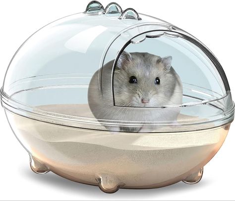 Super cute dust bath for your hamster. Hamster Sand Bath, Hamster Accessories, Bath Kit, Hamster Treats, Dust Bath, Litter Box Enclosure, Hamster House, Guinea Pig Toys, Hamster Cage